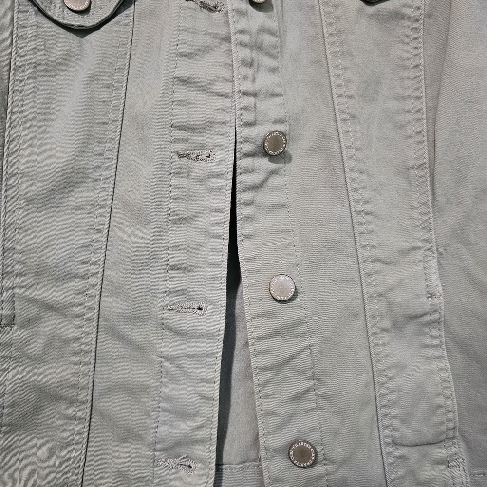 Charter Club Light Gray Jean Jacket - Picture 2 of 5